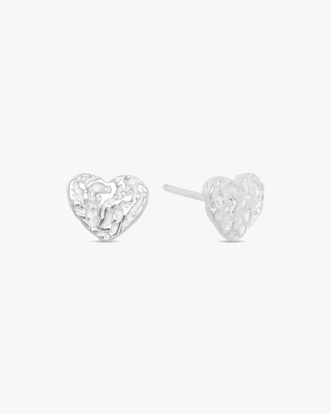 Emily Heart Earring - White