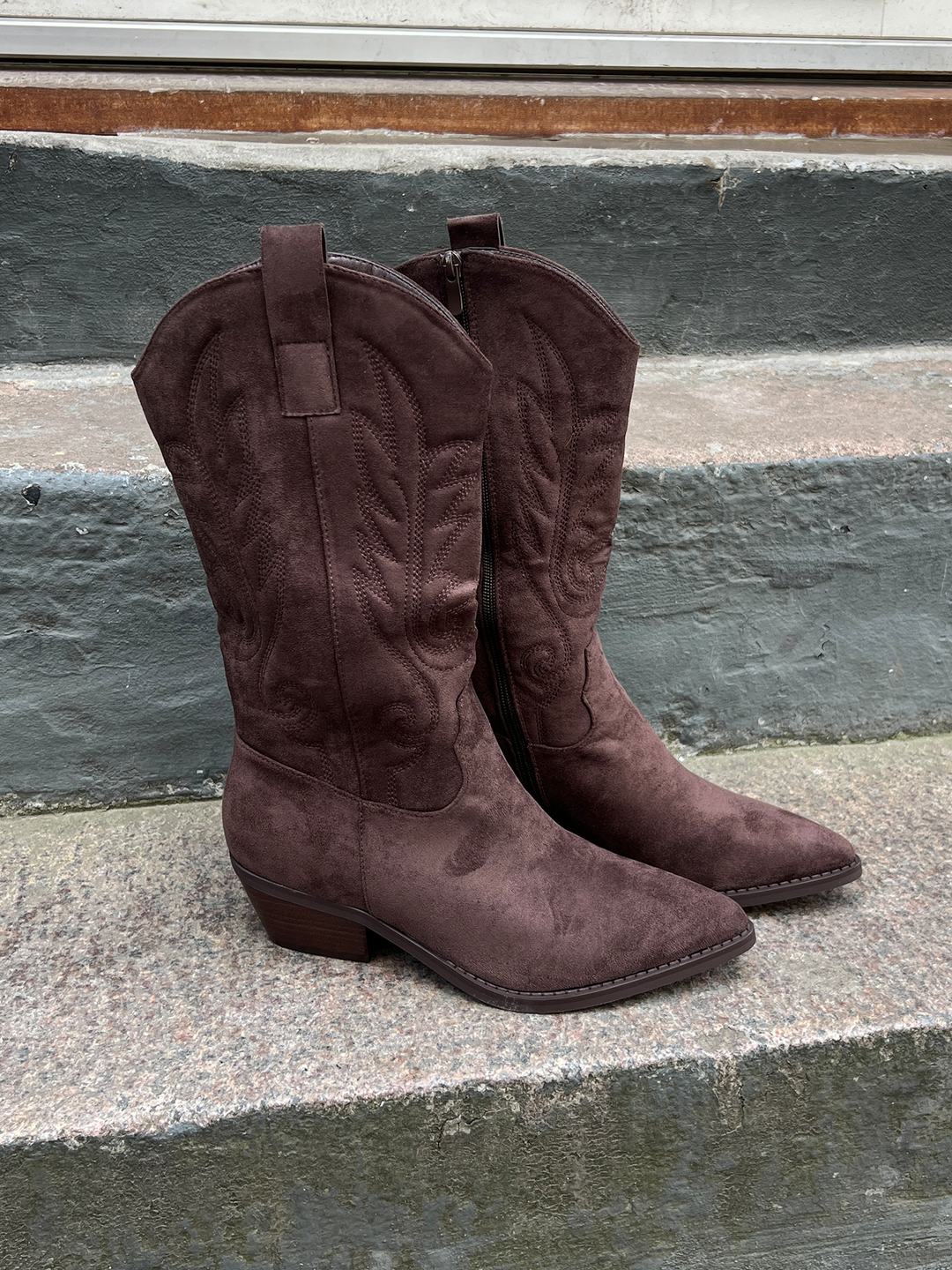 Andrea Western Boot – Dark Brown
