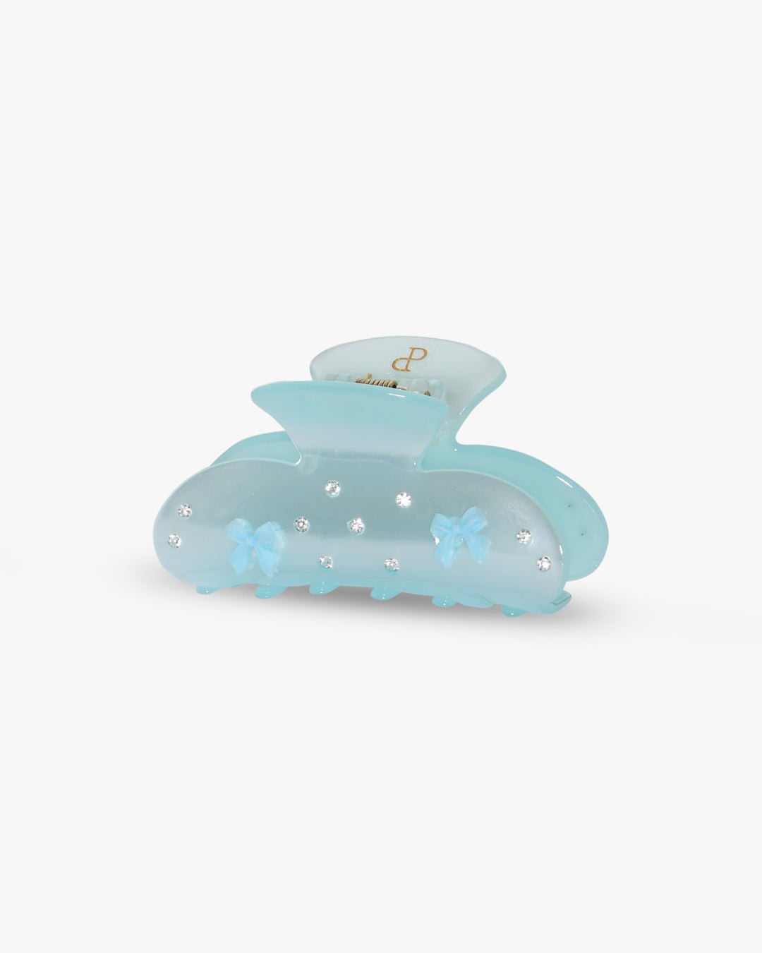 Rosa Large Bow Hairclip - Blue