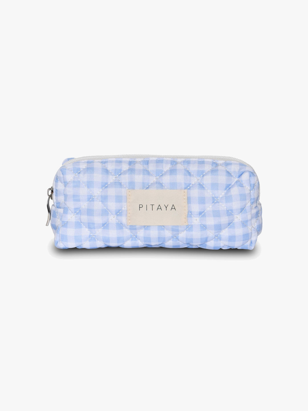 Small Makeup Bag - Blue Checker