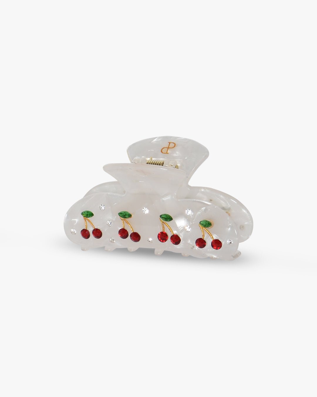 Victoria Cherry Hairclip - White