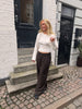 Klara Long Sleeve Waisted Top - White
