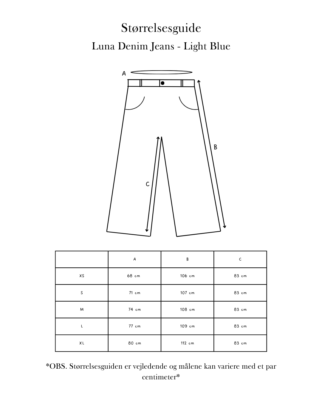 Luna Denim Jeans - Light Blue