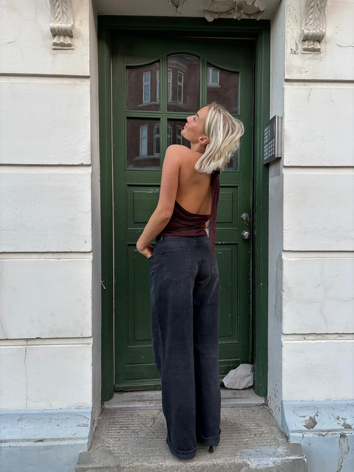 Rosalina Waterfall Top - Espresso Brown