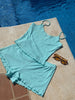 Anna Loungewear Shorts - Aqua Blue