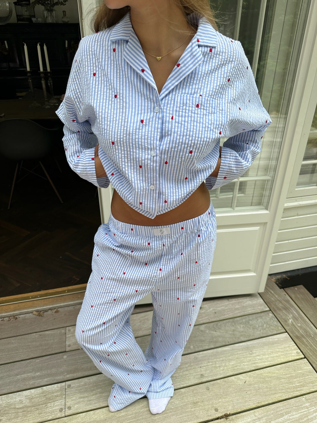 Liva Pants - Striped Hearts