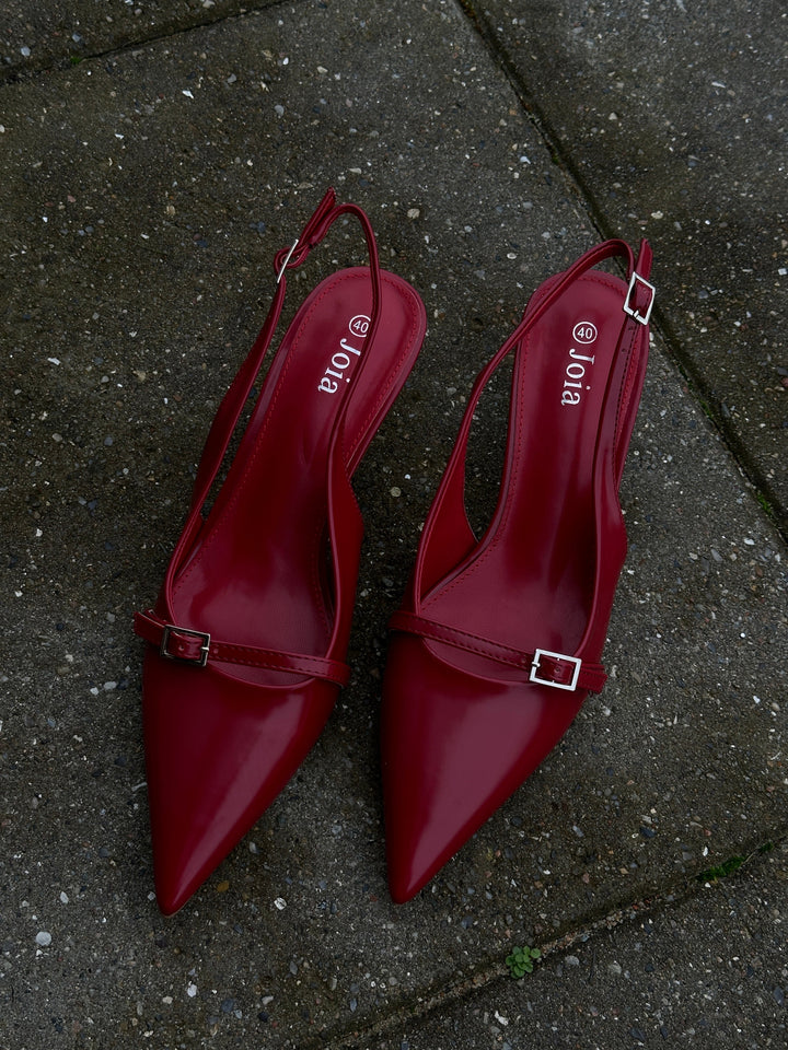 Freya Heeled Pump - Red