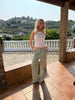 Line Linen Pants - Pistachio
