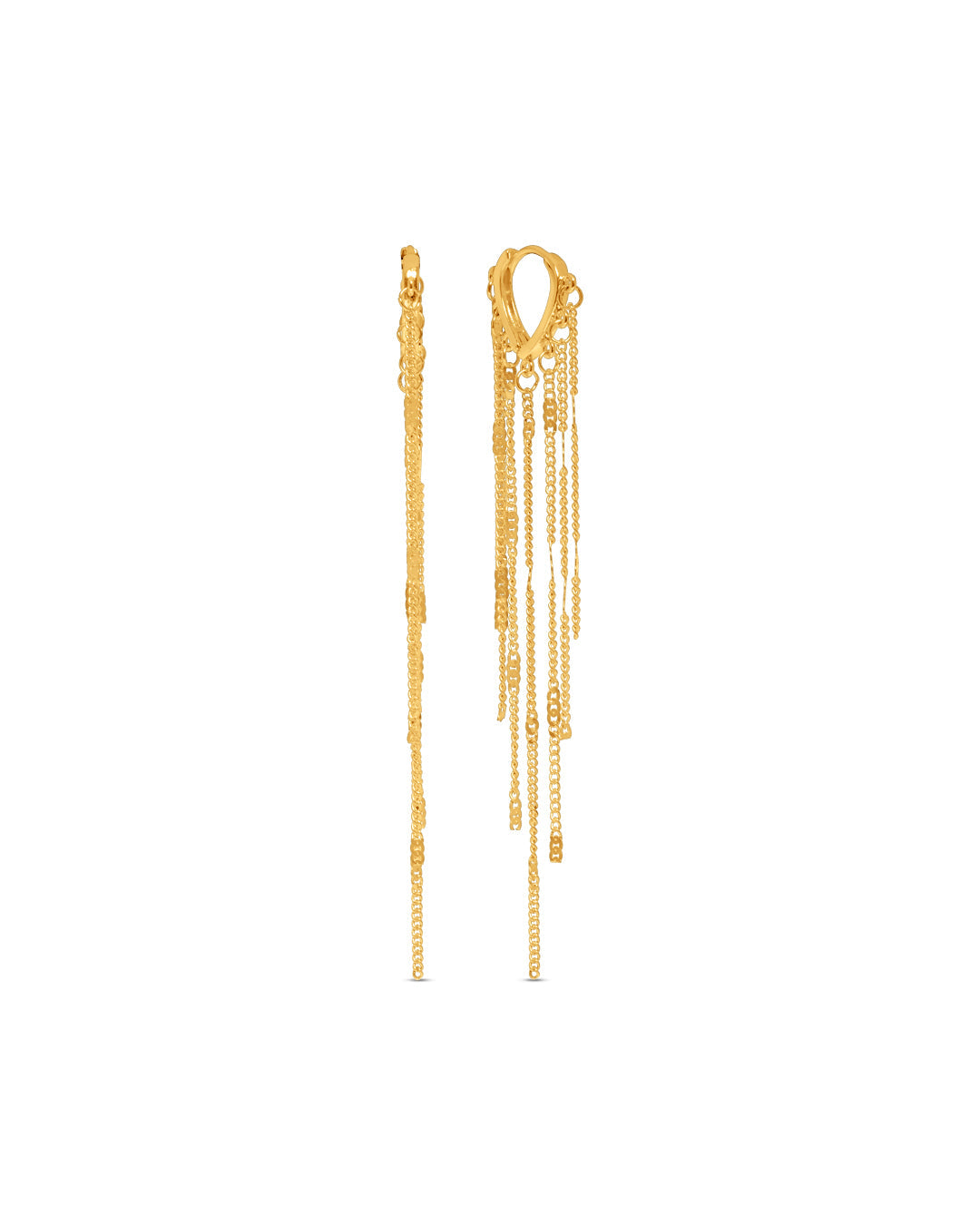 Rosa Long Flowy Earring - Gold