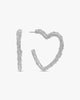 Annemone Heart Earring - Silver