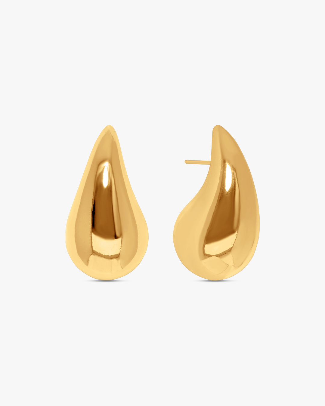 Sascha Large Drop Earrings - Gold