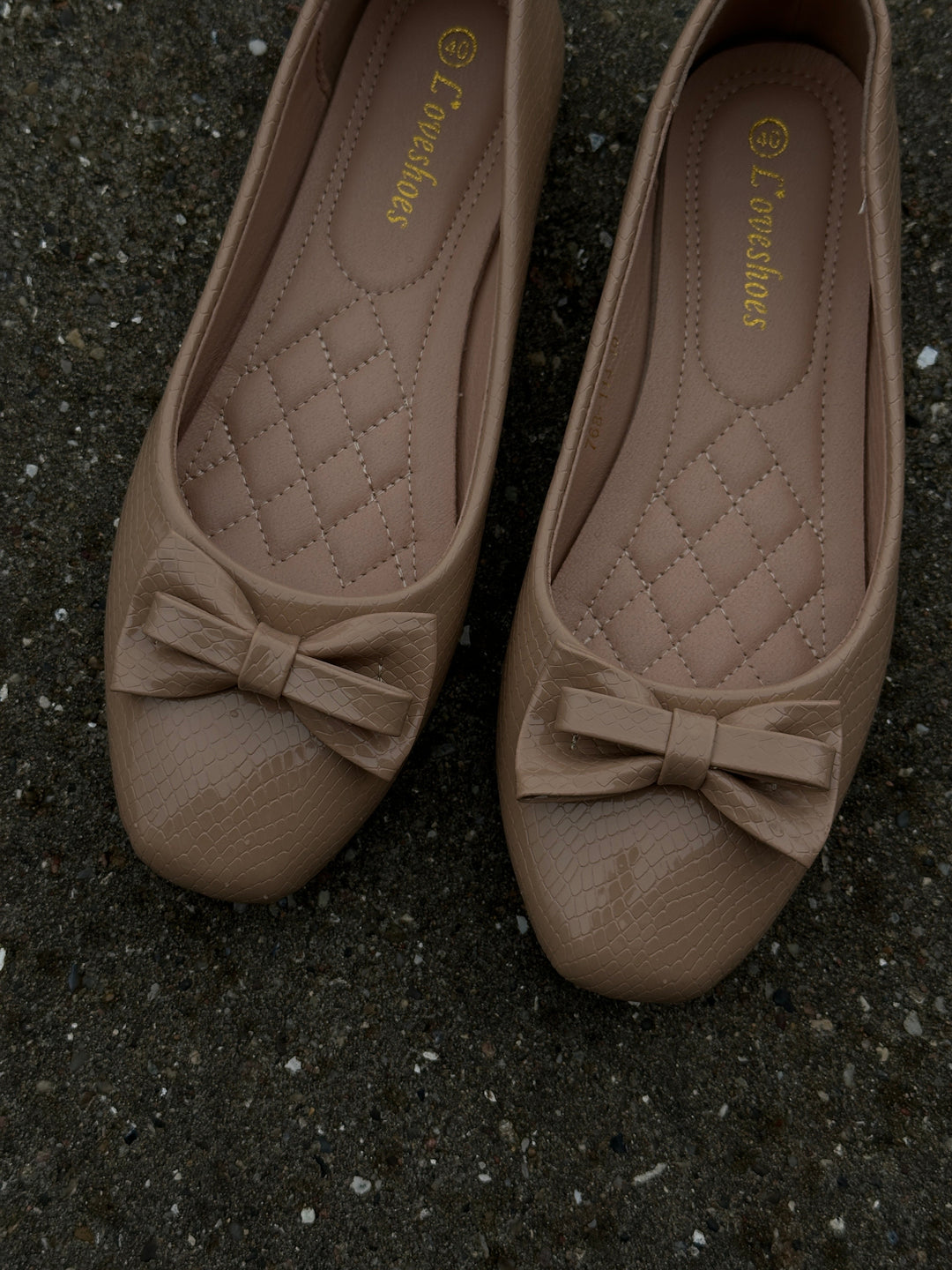 Rosie Bow Ballerina - Taupe
