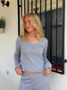 Anna Loungewear Top - Grey Melange