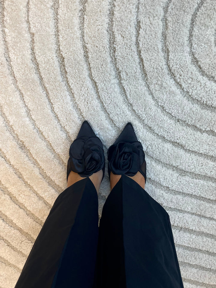 Sandra Heel Mules - Black