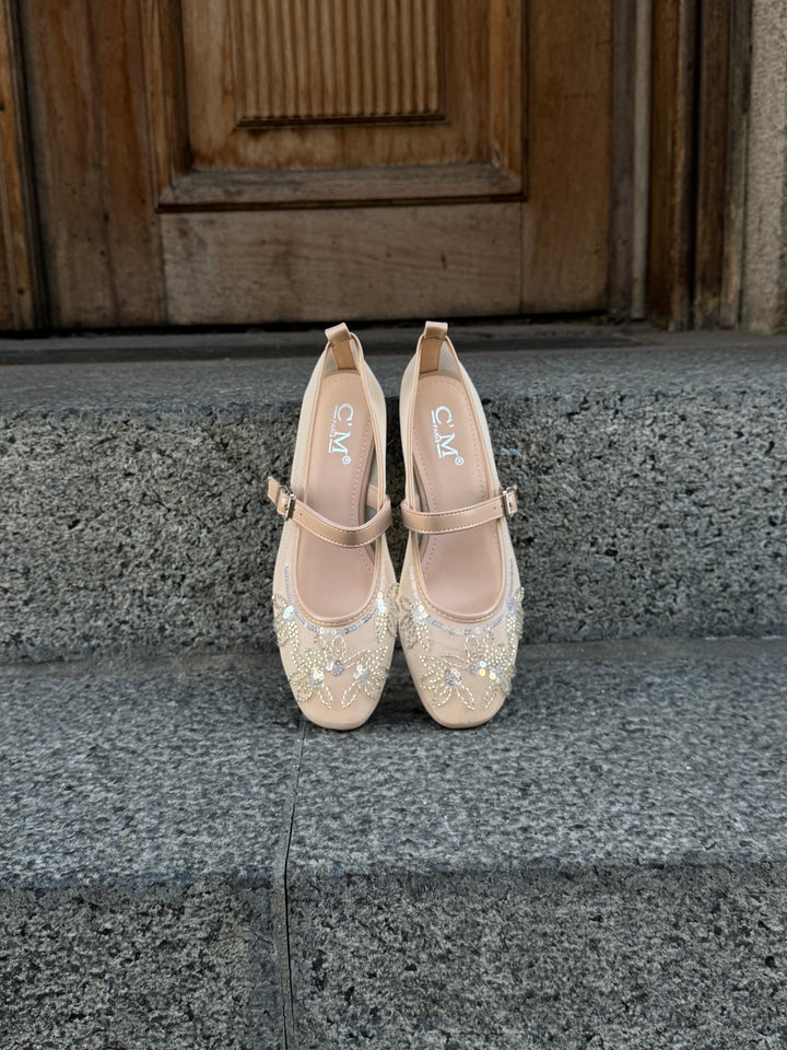 Megan Mesh Ballerina - Beige
