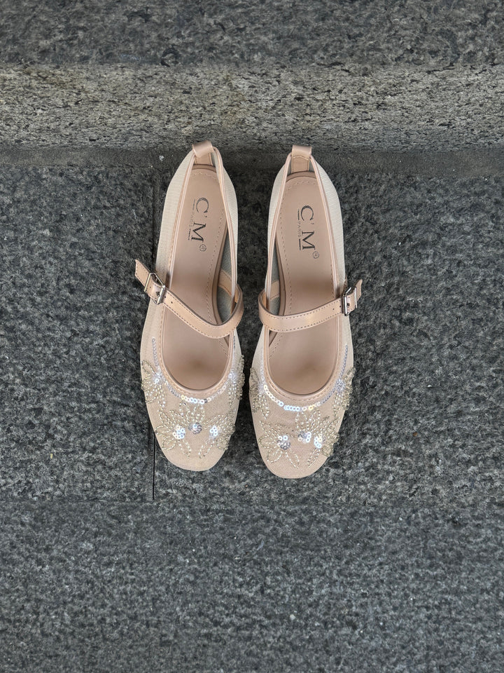 Megan Mesh Ballerina - Beige