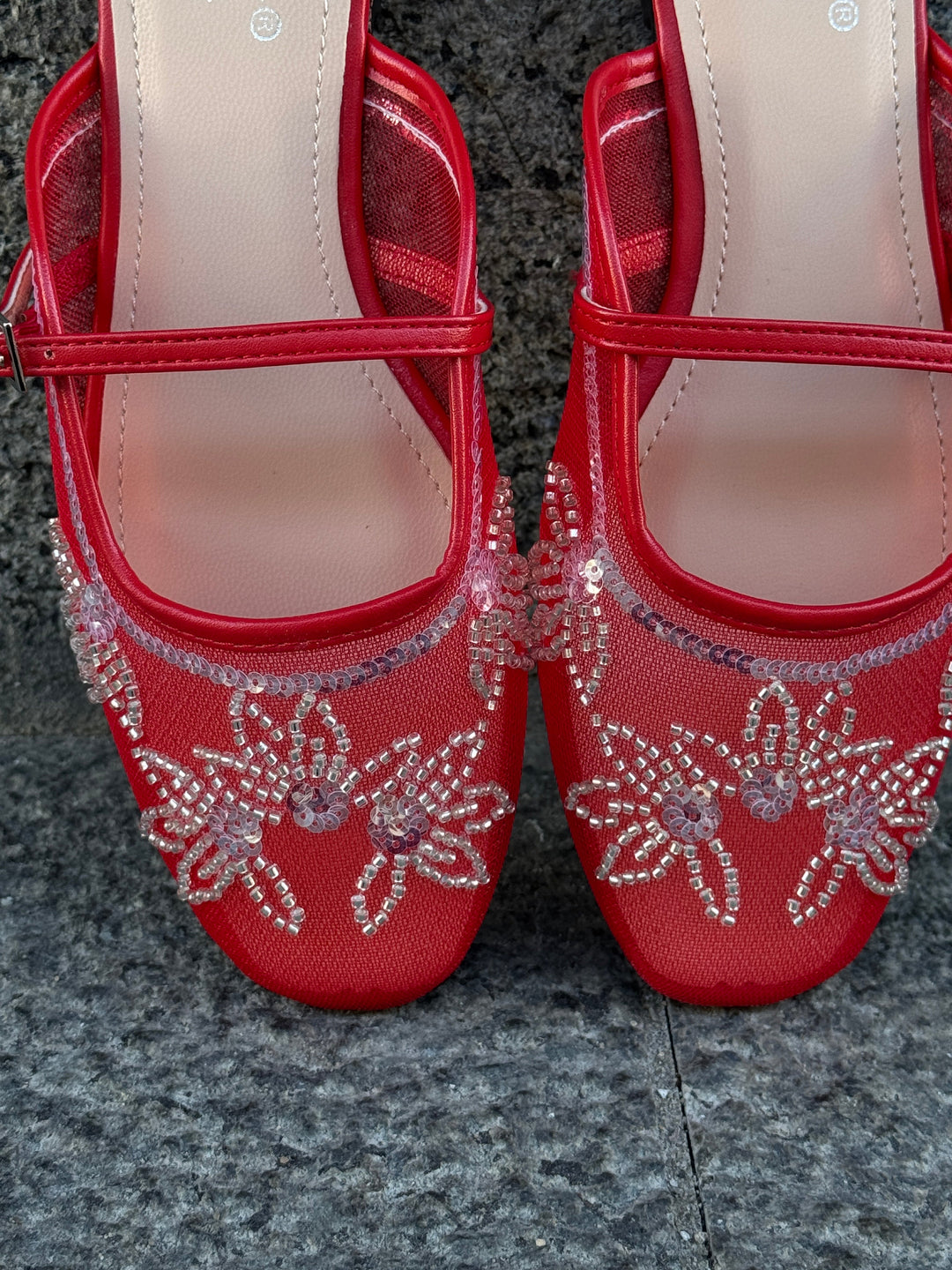 Bethany Flat Mules - Red