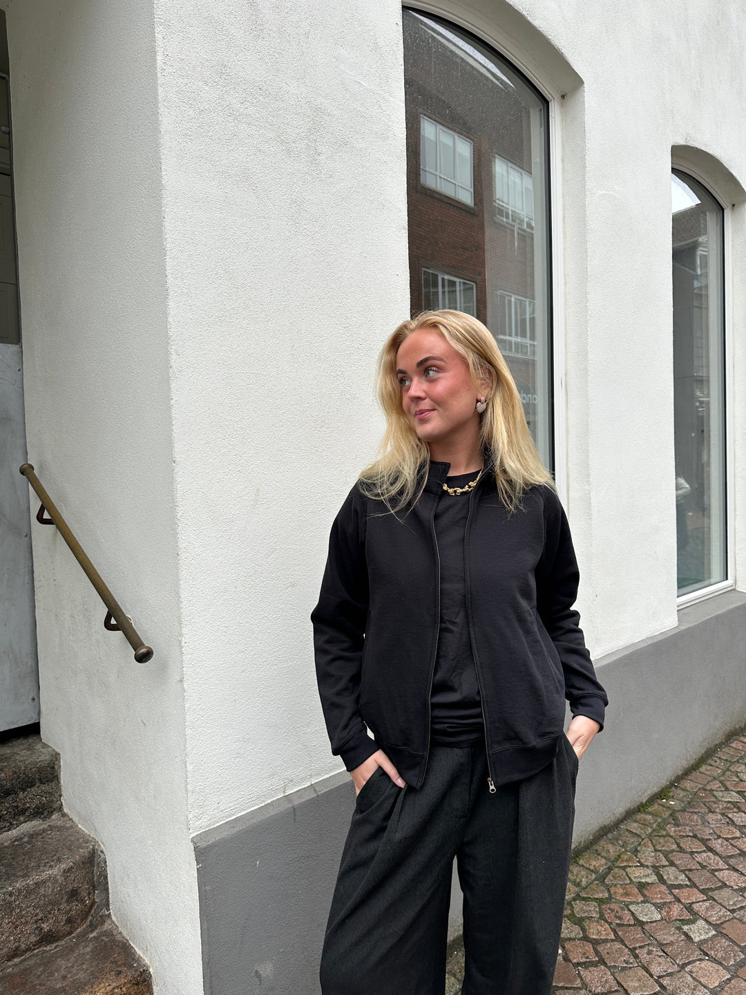 Zip Sweatshirt, Fruit of the Loom - Black