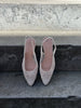 Celeste Crochet Slingback Flats - Beige