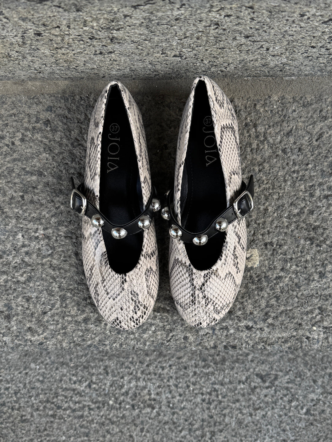 Isla Stud Ballerina - Snake