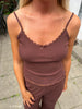 Anna Loungewear Singlet - Dark Brown