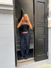 Nora Low Waist Pants - Dark Blue