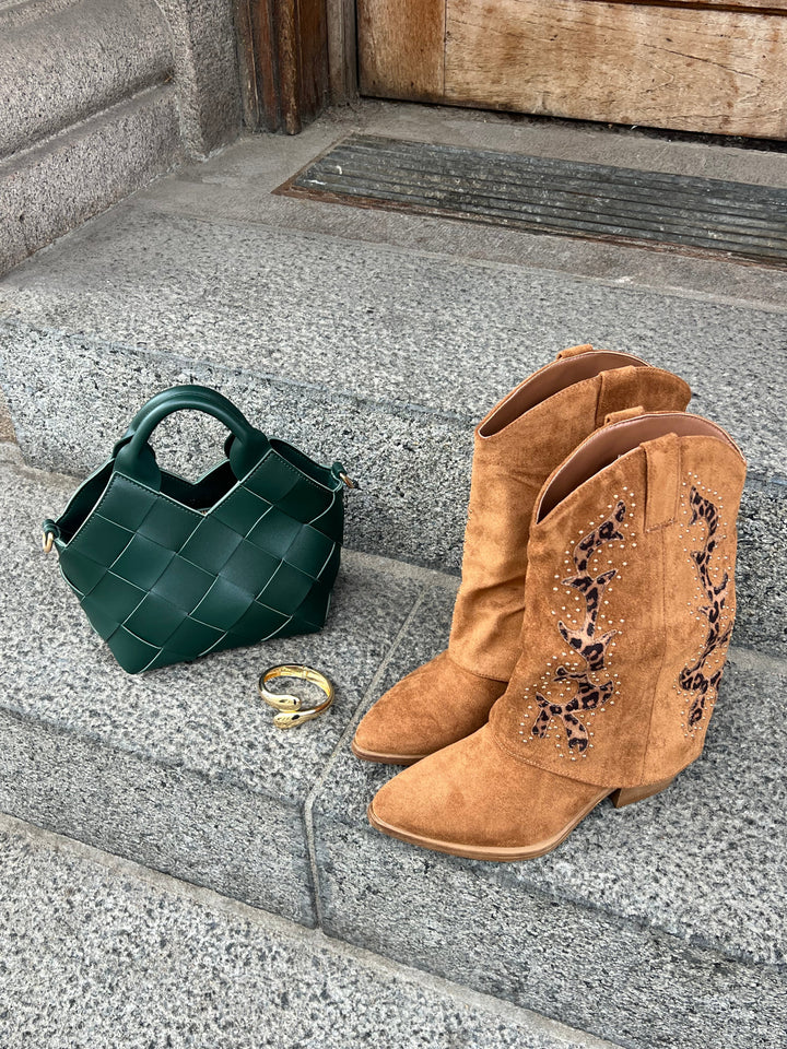 Arizona Embroidered Western Boots – Camel