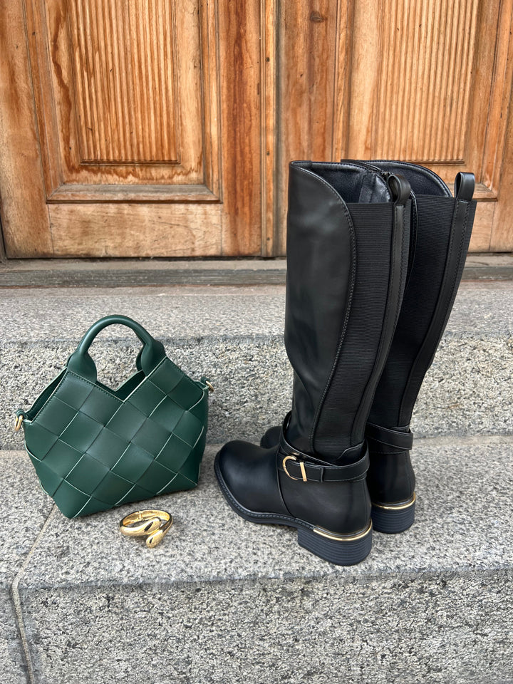 Vienna Knee Boots – Black