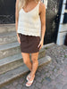 Emilia Mini Skirt - Chocolate Brown