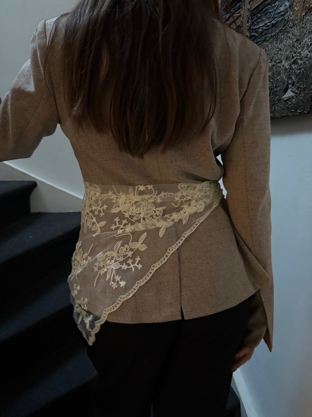 Aida Lace Scarf - Off White