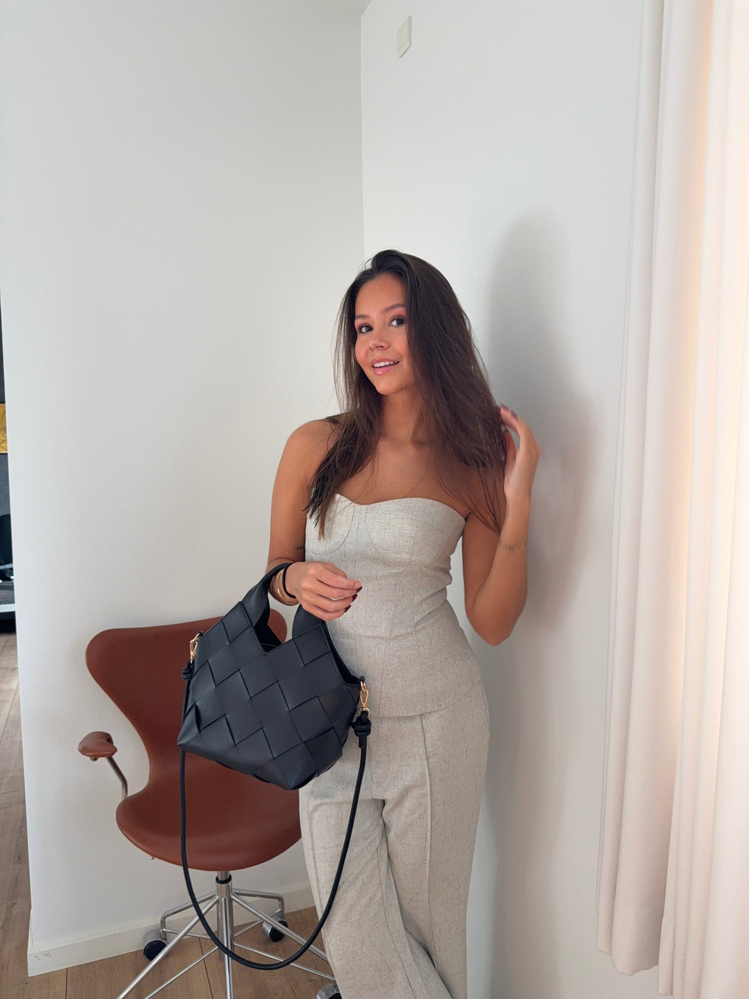 Cirkeline Bandeau Top - Light Grey Melange