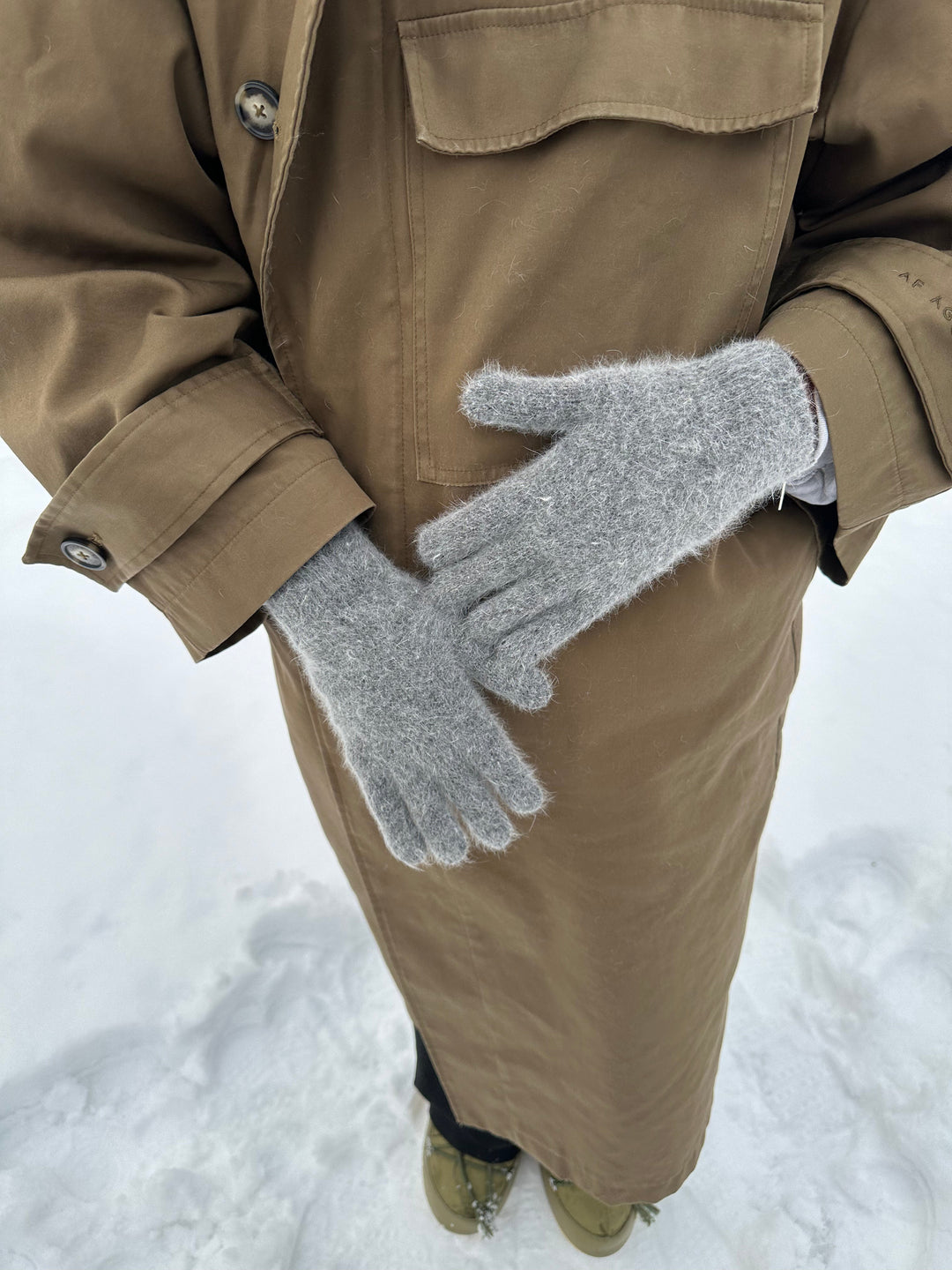 Vera Gloves - Light Grey