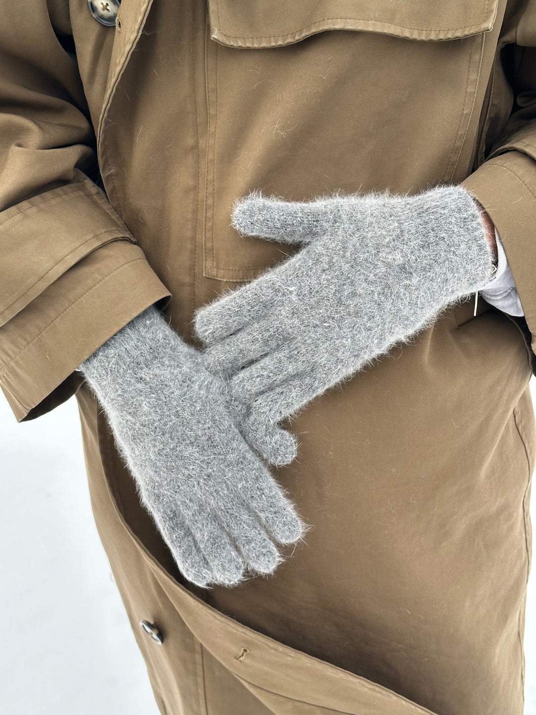 Vera Gloves - Light Grey