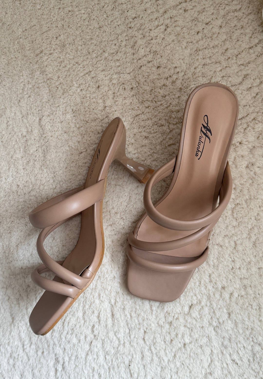 Mila Puff Heeled Sandals - Taupe