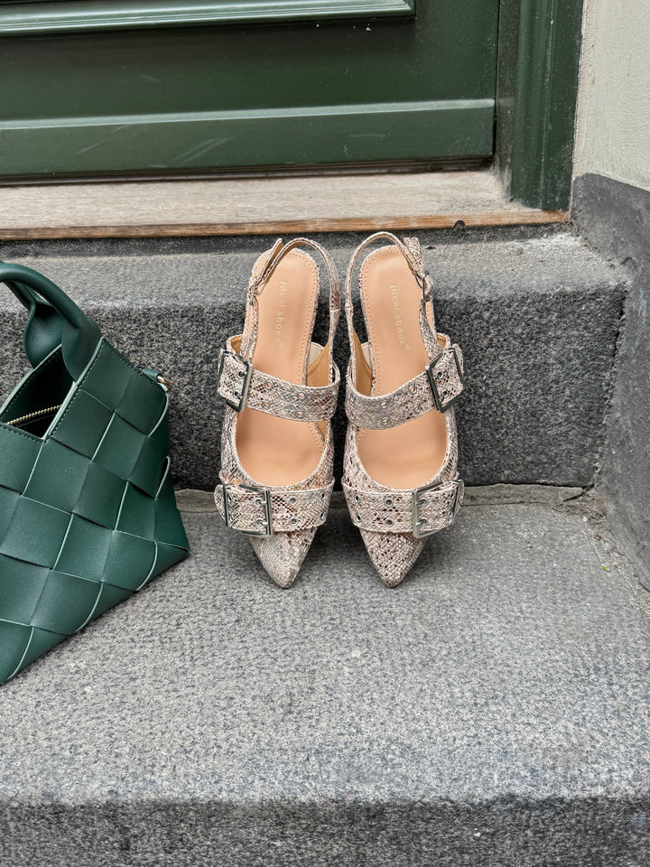 Zola Buckle Ballerina - Snake