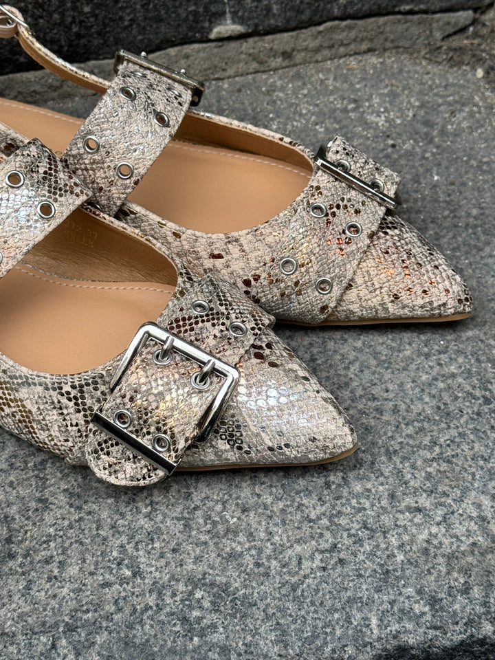 Zola Buckle Ballerina - Snake
