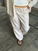 Thalia Loose Fit Pants - Butter Yellow Stripe