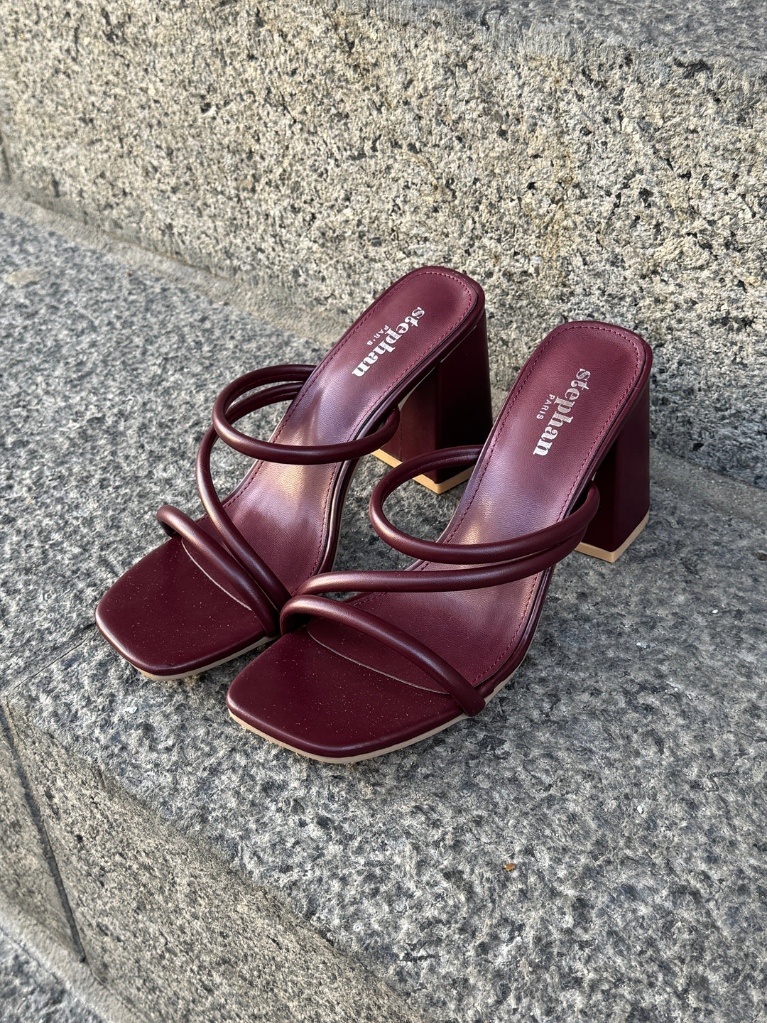 Mary Strap Sandal - Burgundy