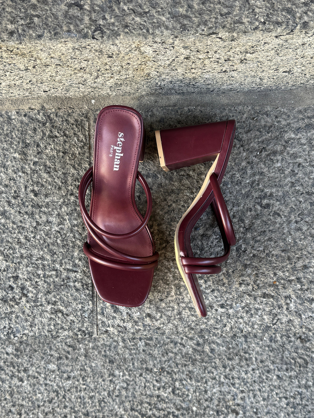Mary Strap Sandal - Burgundy