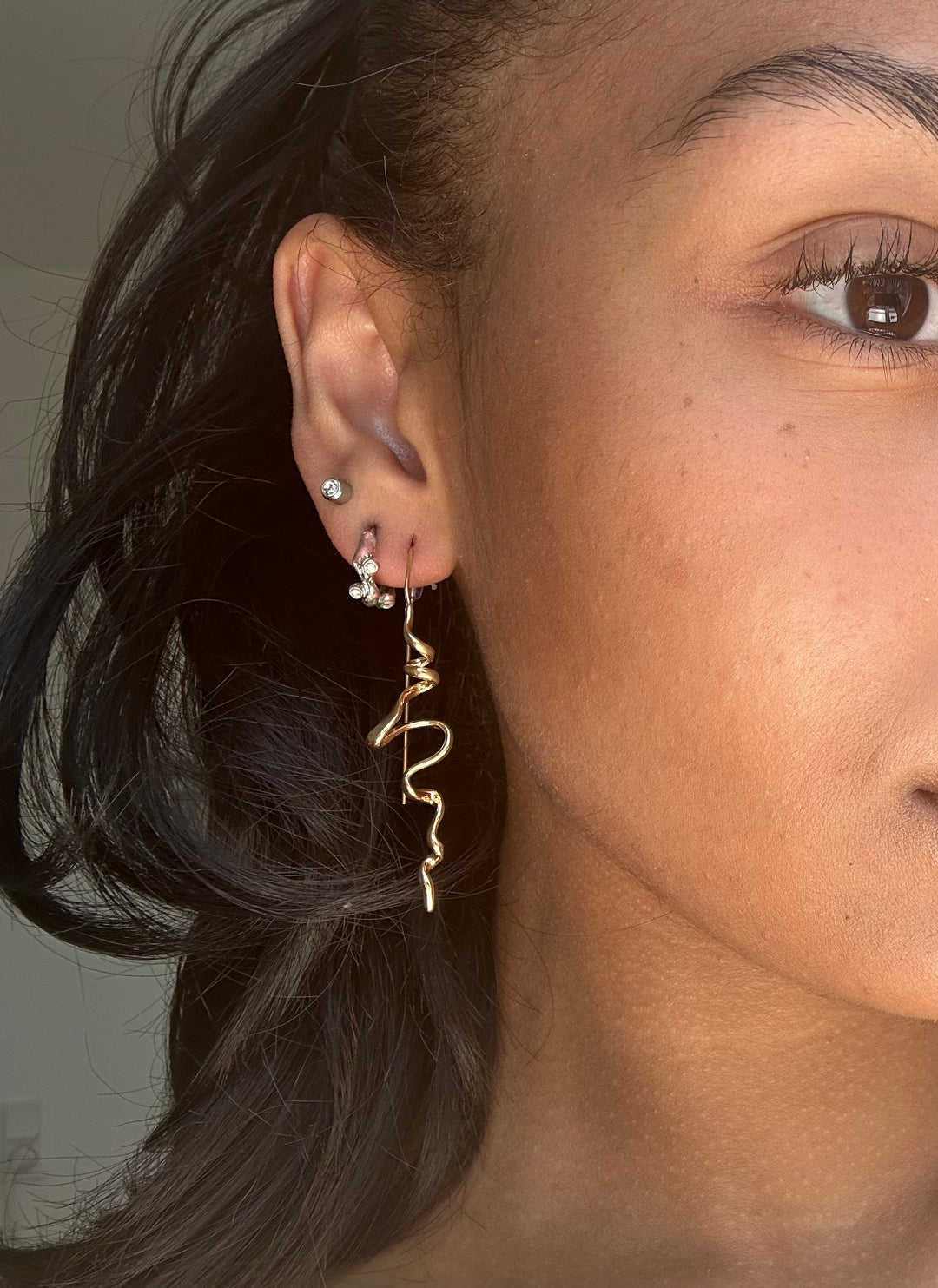 Lisa Swirl Earring - Gold