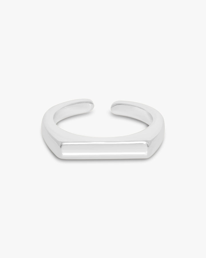 Filine Square Adjustable Ring - Silver