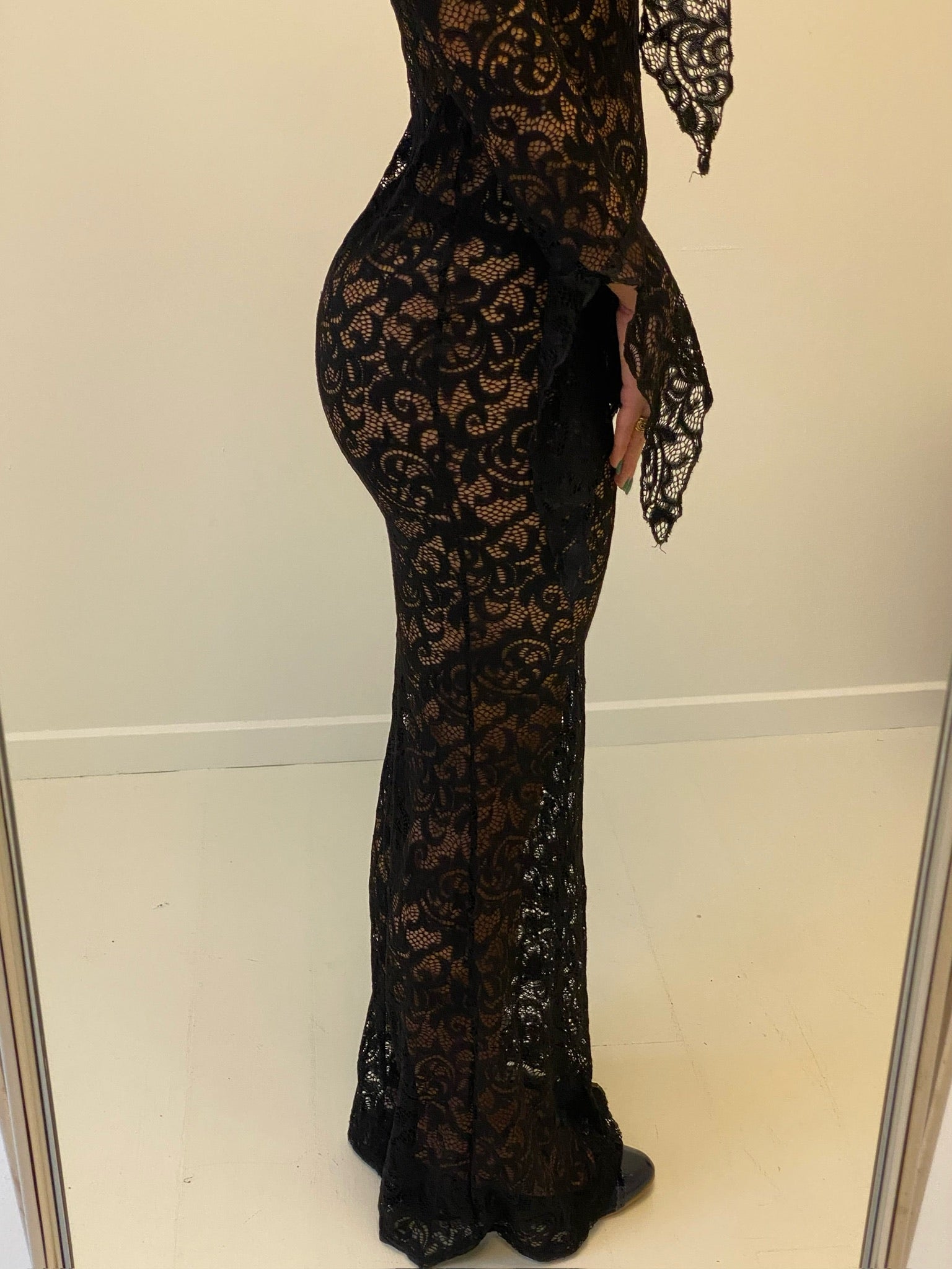 Amelia Lace Dress - Black – pitayacom