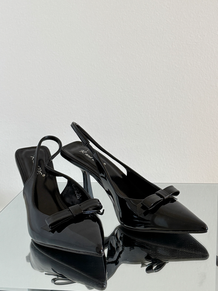 Louise Bow Slingback - Black