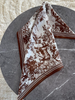 Nora Silk Scarf - Brown