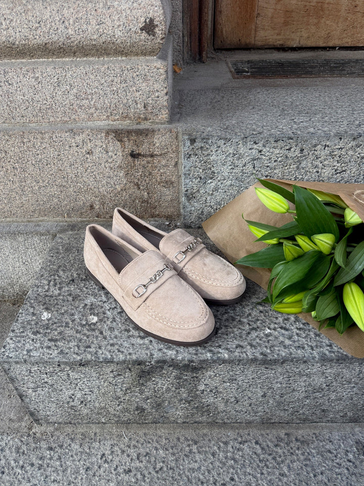 Eleanor Buckle Loafers - Taupe
