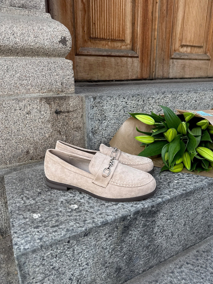 Eleanor Buckle Loafers - Taupe