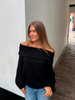 Sally Off Shoulder Knit - Black