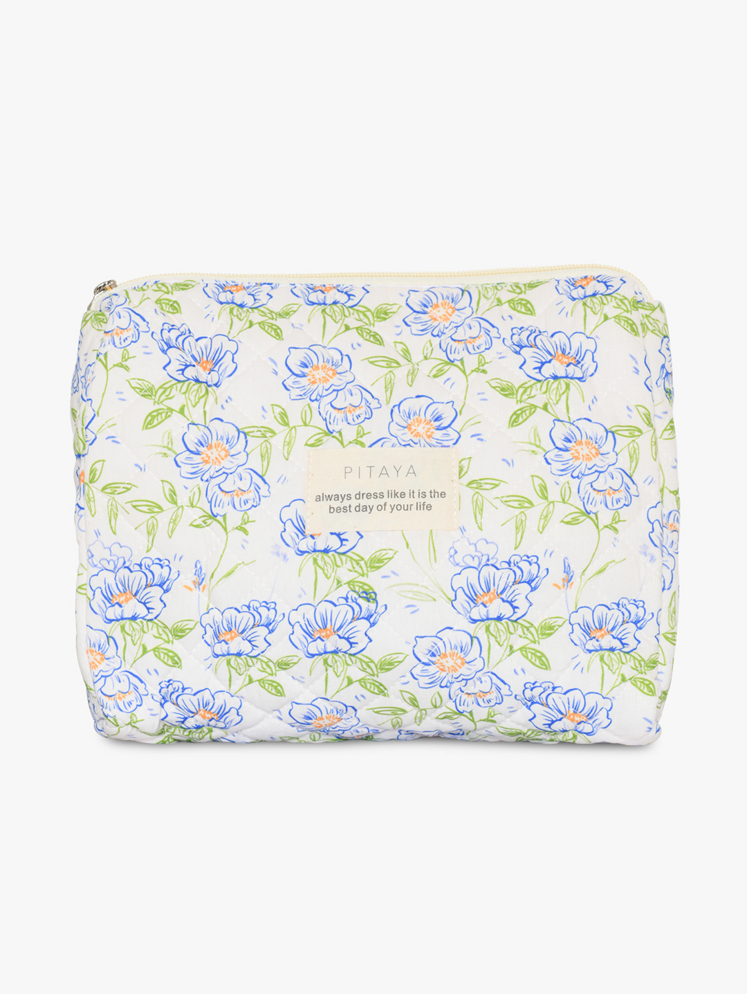 Medium Makeup Bag - Blue Flower