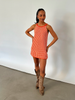 Mira Crochet Halterneck Dress - Orange