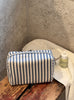 Hannah Makeup Bag - Blue Glitter Stripes